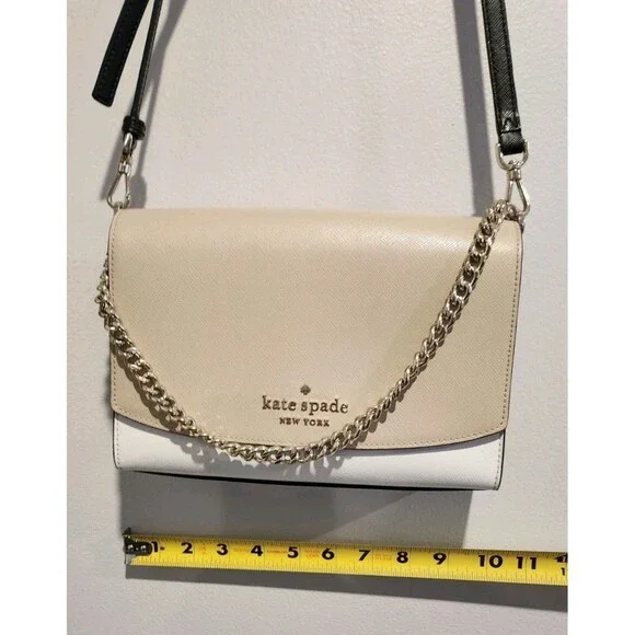 Kate Spade Carson Convertible Crossbody Bag Nimbus Warm Beige Multi - Picture 4 of 15
